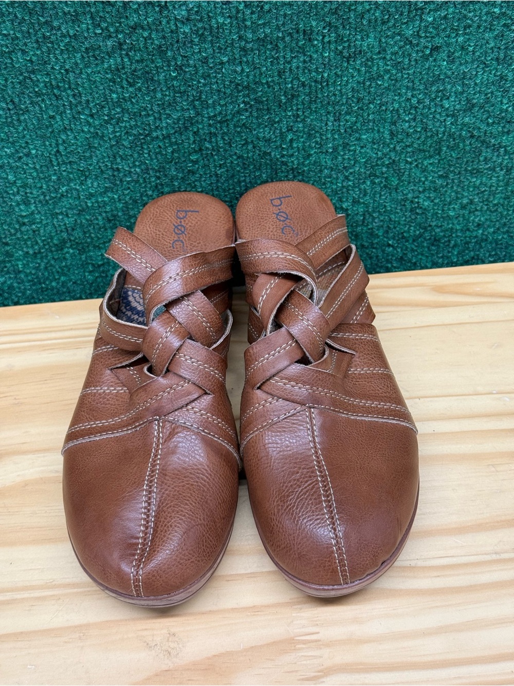 b.o.c. by Born Brown Mule Clogs Woven Straps Closed Toe Women’s 9M - Picture 8 of 8
